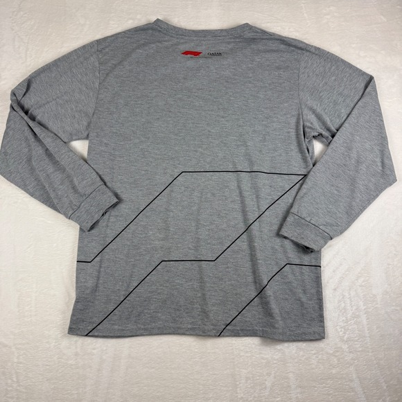 Qatar Airways Formula 1 Gray Long Sleeve M Henley Pajama Business Class Shirt - Picture 5 of 7
